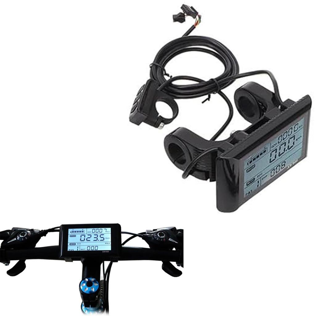 E-bike 25A/30A Brushless Motor Controller 24V 36V 48V 350W-1000W and S966/ SW900 LCD With PAS Throttle Kit for E-Scooter Rapir