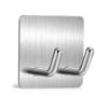 Premium Adhesive Hooks Heavy Duty Stainless Steel Dual Spikes Wall Hooks Strong Adhesive Stick-on Towel Hook Kitchen