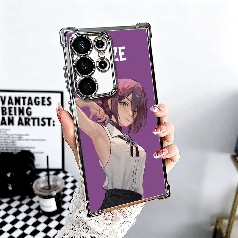 Anime Character R-Reze CSM Plating Phone Case For Samsung Galaxy S24 S25 FE S26 Edge S23 Ultra S22 S21 Plus S20 Anti-Fall Airaba