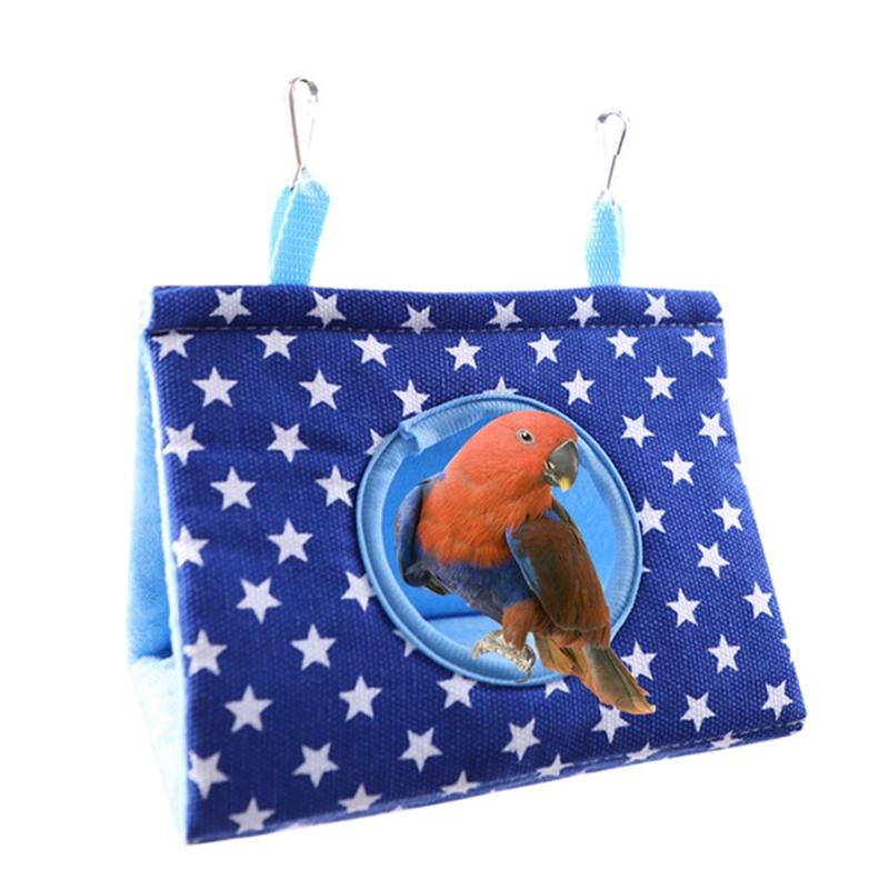 Bird Hanging Hammock for Cage Winter Warm Nest Tent House Hideout Parrot Snuggle Hut for Sleeping Playing & Rest