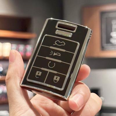 TPU Autosleutelhoes Cover Shell Fob voor Cadillac SRX ATS ELR XTS 2010 2011 2012 2013 2014 2015 Keyless Entry Afstandsbediening