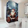 Tuniu Festive Santa Claus Christmas Bathroom Shower Curtain Waterproof Holiday Decor Fun Gift