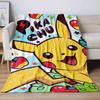 Pokemon Cartoon Anime HD Flannel Blanket Pikachu Figures Home Sofa Lunch Break Blankets Children Student Blankets Nap Cover Kids