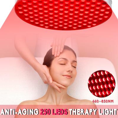 250 LEDs, 60 W, Anti-Aging, rote LED-Lichttherapie, tiefes 660 nm und Nahinfrarot-Rot-Wachstumslicht zur Linderung von Hautschmerzen am ganzen Körper, 850 nm, 60 W