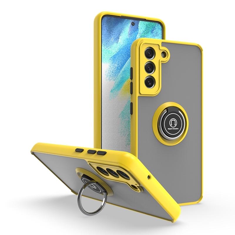Magnetic Ring Matte Anti-fall Phone Case For Samsung Galaxy S22 Ultra S21FE S20 S8 S9 S10 Plus Note 20 10 9 8 A03 Bracket Cover