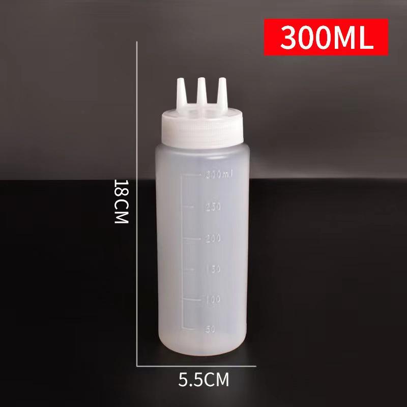 Graduated Squeeze Bottle for Sauces and Dressings - Pointed Tip for Precision