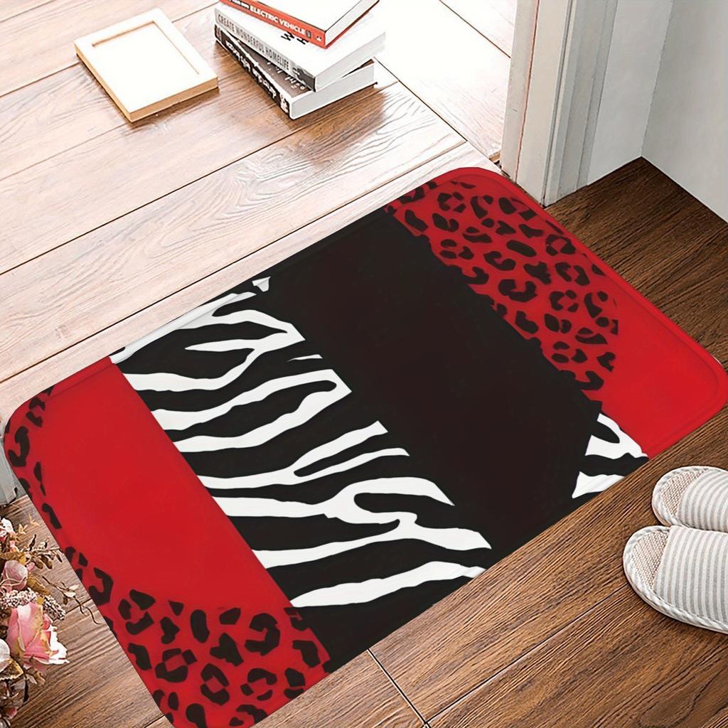 1PC Patriotic Star-Strippe Kitchen Rug Non-Slip Door Mat Pop Design Bathroom Rug Bath Mat Carpet for Home Sink Laundry Ecoreeree