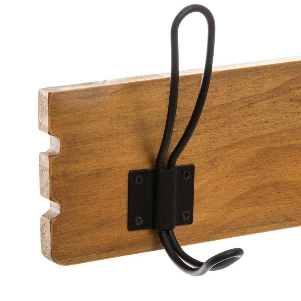 Raoul WALL HANGER 5 DOUBLE HOOKS Natural