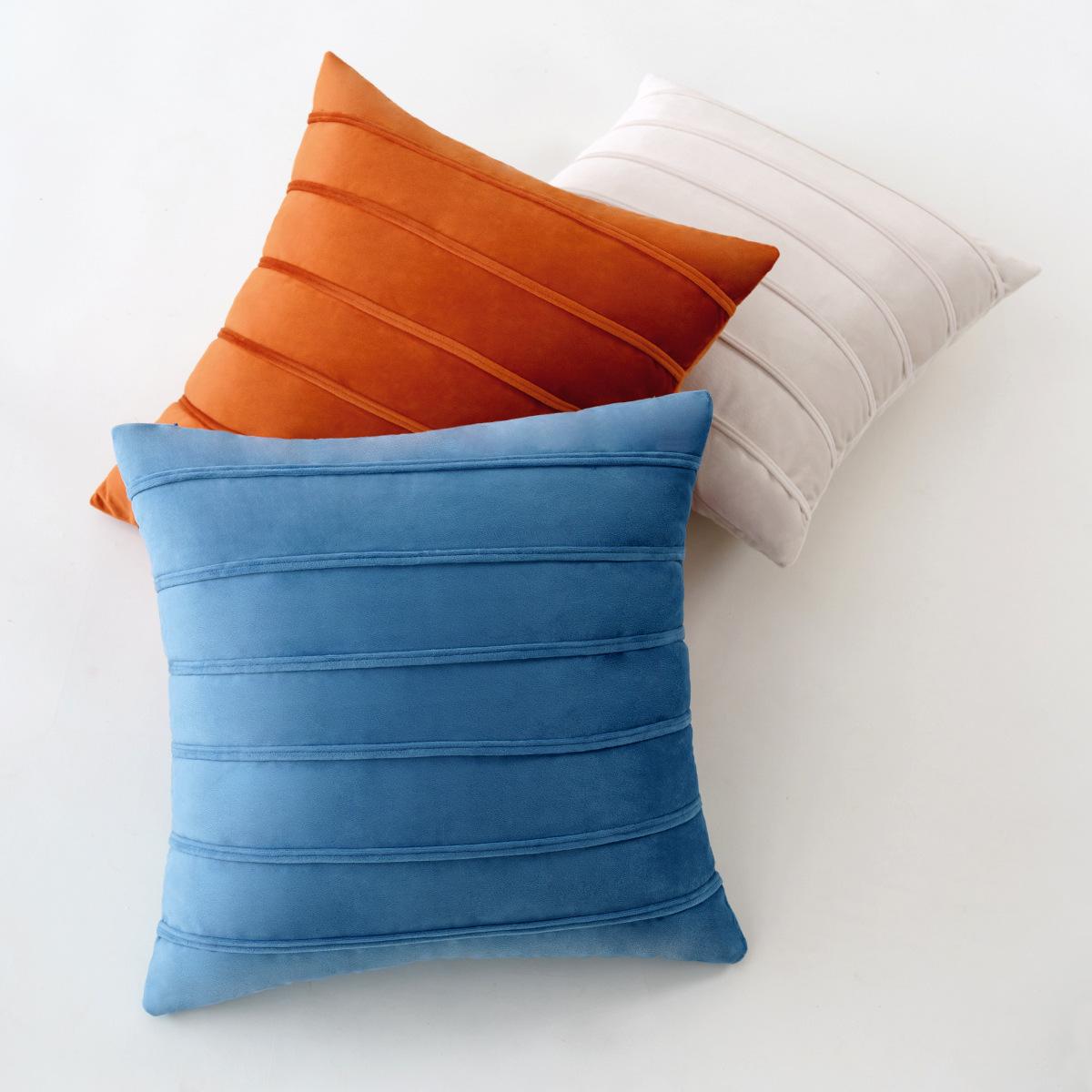 

Velvet Vertical Straps Ins Style Nordic EBay Rope Tie Technology Pillow Cushion Pillow Cover 50 * 50cm without core