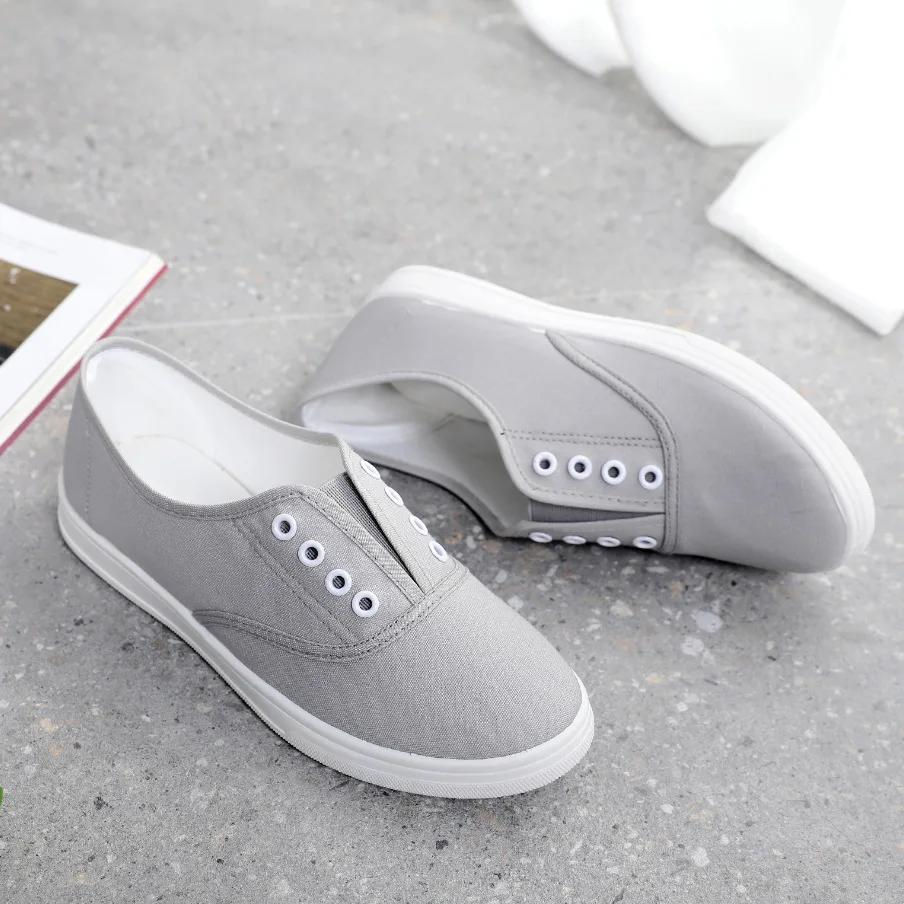 Fashion Autumn Loafers Canvas Shoe Sneakers for Women Shoes Breathable Women's Casual Shoes Lace Up WomanWhite Shoes Flats