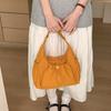 Zipper Closure Striped Shoulder Bag Casual Nylon Crossbody Bag Pleated Cloud Bag Shopping Date