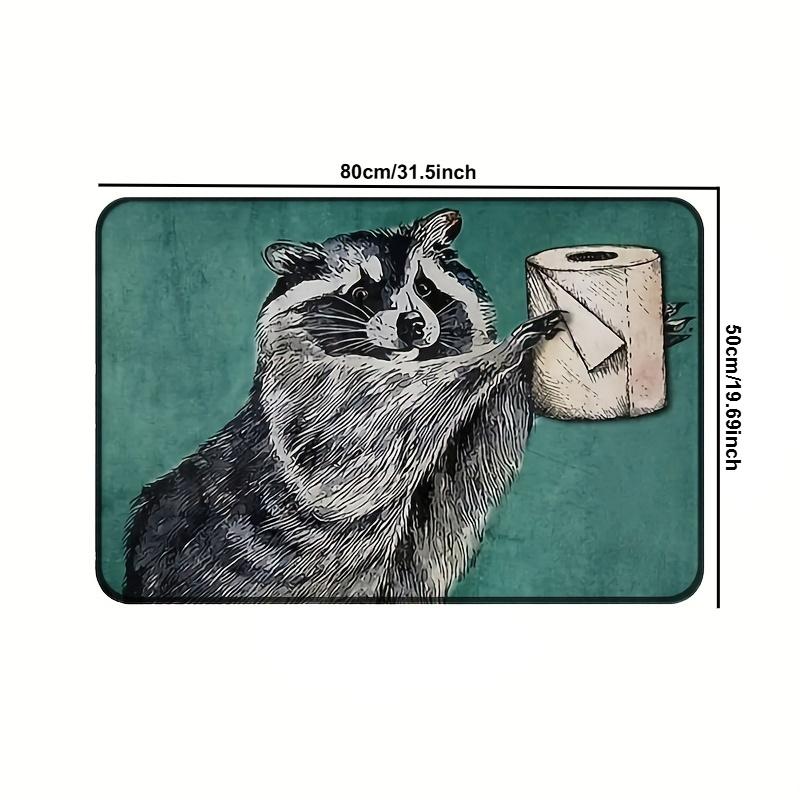 

Серый Енот Тканевый Ковер Милый Придверный Коврик Водонепроницаемый и Грязеотталкивающий Уличный Ковер Приветственный Коврик Коврик Для Спальни Домашний Декор 60X90CM (2X2.95FT