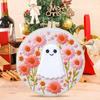 Halloween Stamped Cross Stitch Embroidery Kits with Hoop Cloth Color Thread