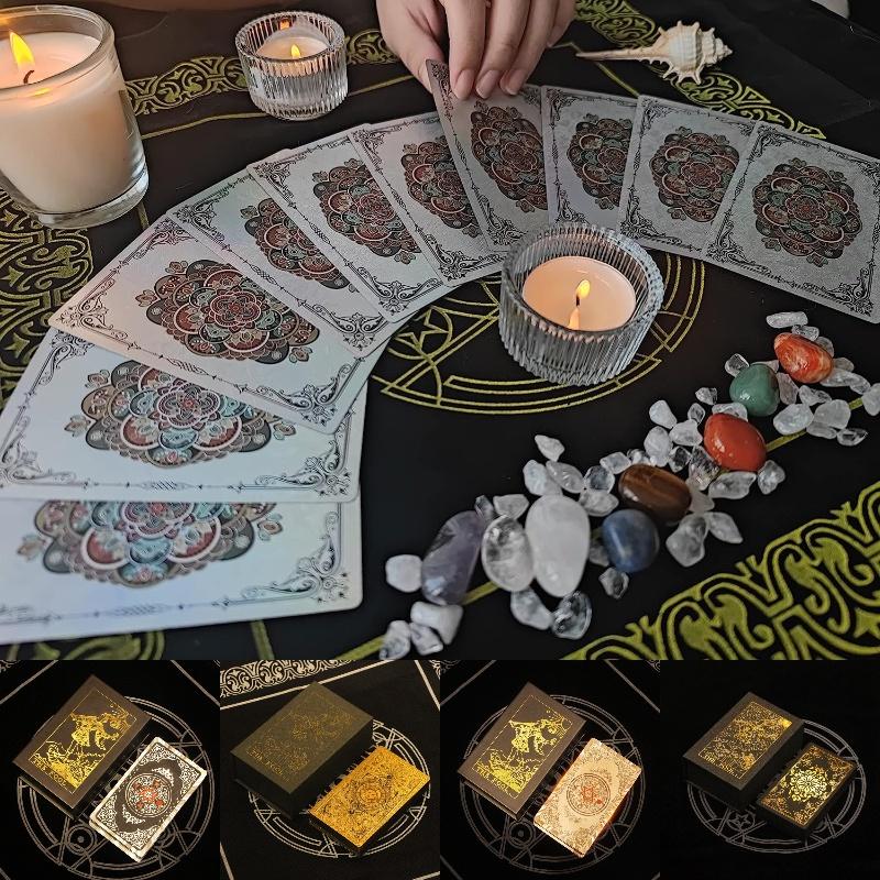 New Arrival Tarot Cards With Gold Foil Waterproof Plastic Pvc Playing Cards For Tabletop Games