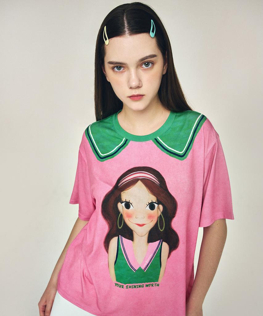 Yugsimwon Fake Collar T-Shirt F Luna