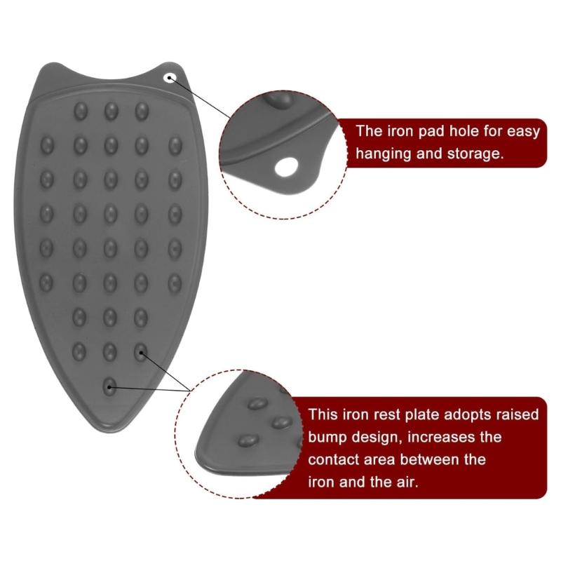 Set of 2 Portable Foldable Silicone Ironing Mat Nonslip Surfaces Heat Resistant Mat Suitable for Travel and Home Use