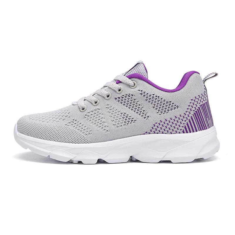 35-42 Spring/autumn Women's Flying Woven Breathable Super Light Stuffed Sports Shoes Large Size Ultra -light Stool Women's Sports Shoes