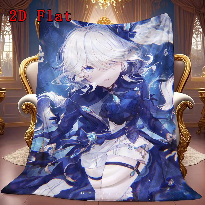 Genshin Impact Fina 2D Flat Pattern Flannel Blanket High quality All Seasons Warmth and Comfort Perfect for Christmas Gifts.SMT0917571