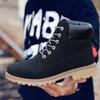 Men's Winter Boots, Casual Leather Short Boots, Snow Boots, Flat Boots, Fashionable and Comfortable British Style