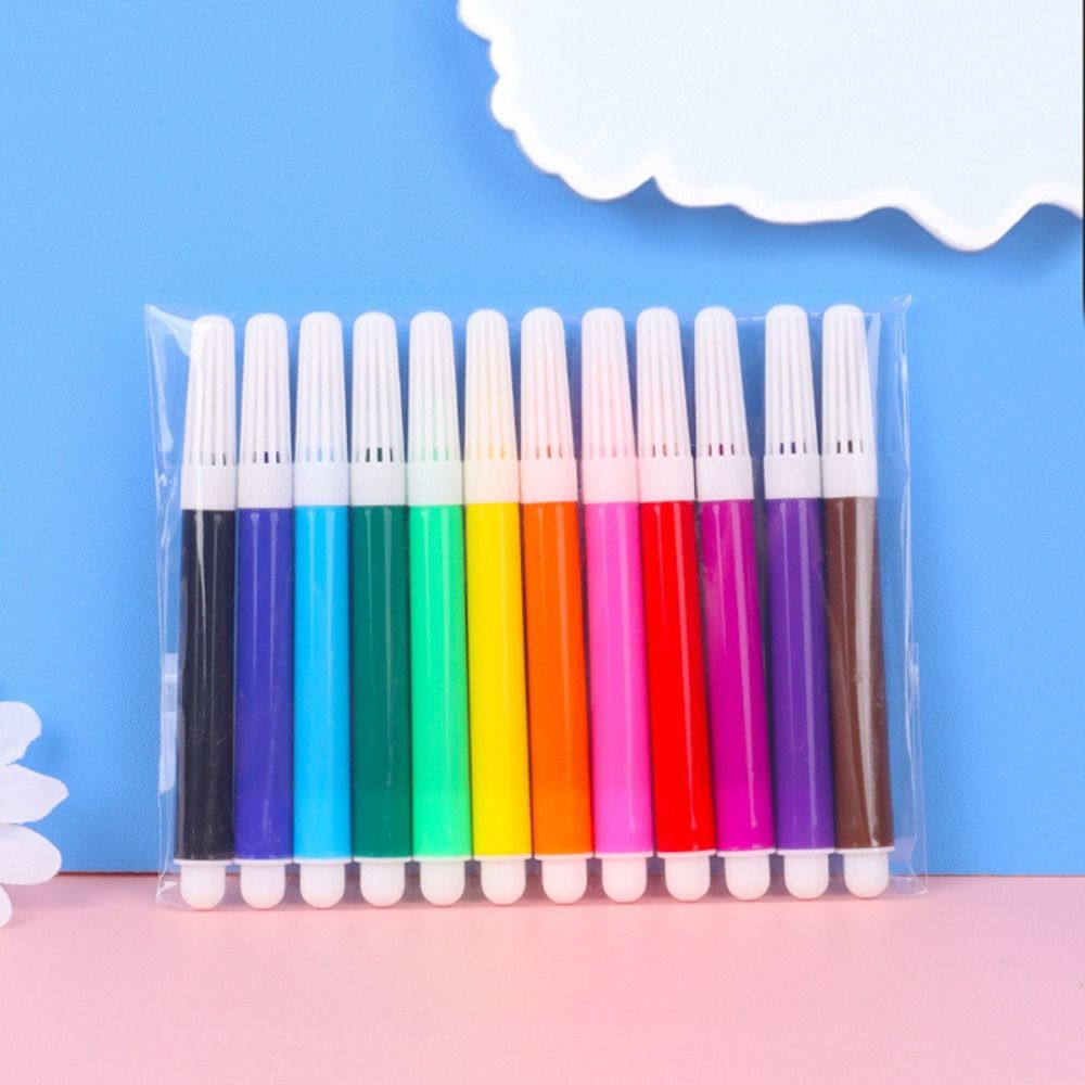 Safe Coloring Markers Color Filling Colorful Watercolor Pen DIY Graffiti Bag   Children
