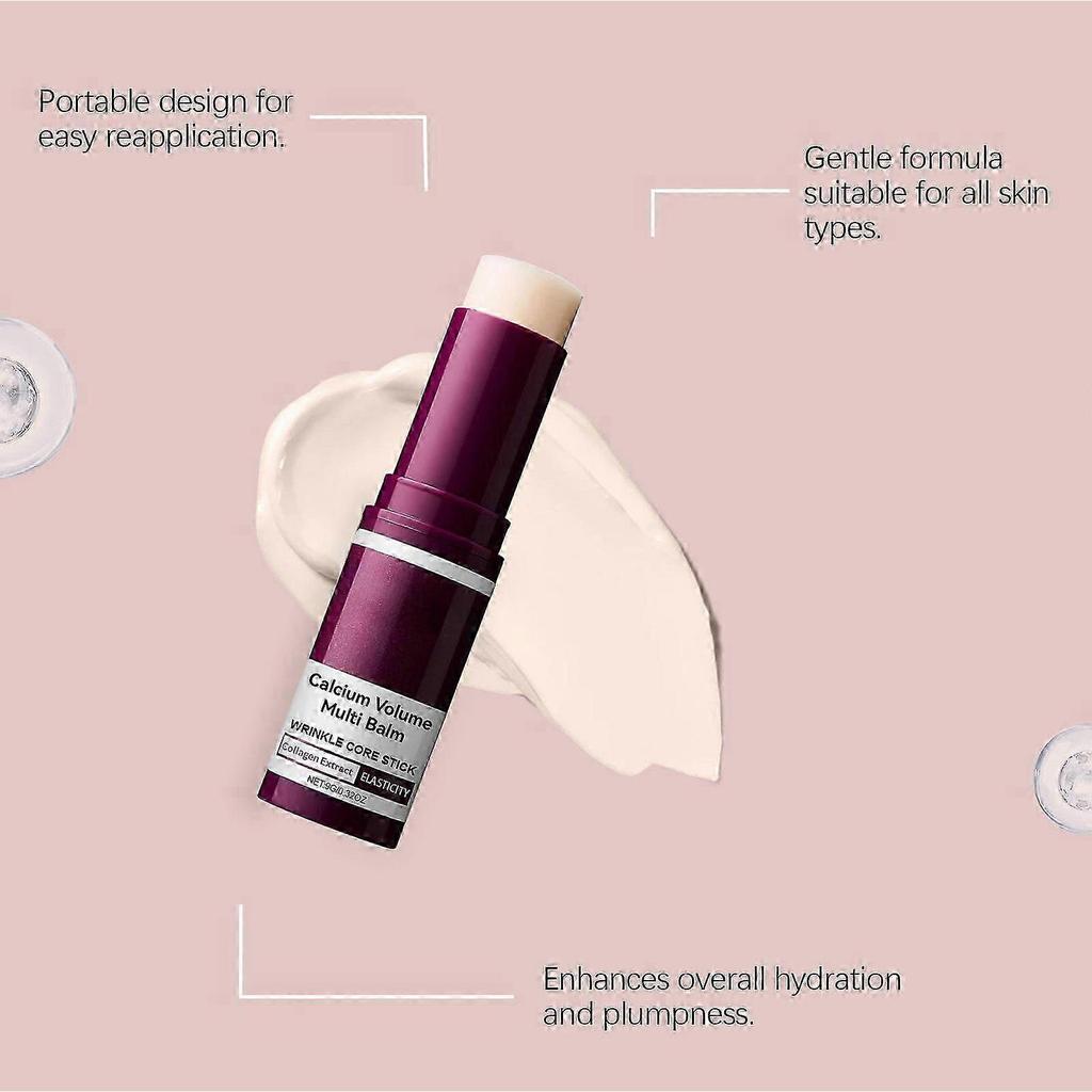 Calcium Multi Balm 1-5 Pcs, Collagen Moisturizing Stick, Anti-Wrinkle Firming Skin, Hydrating Anti-Aging Core Stick