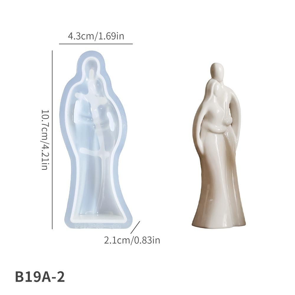 

DIY Abstract Couple Silicone Molds Ornaments Handmade Plaster Cement Epoxy Resin Mold Reusable Nonstick Soap Mould
