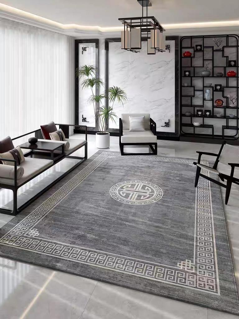 Light luxury carpet, living room floor mat, sofa, coffee table, carpet, home decoration