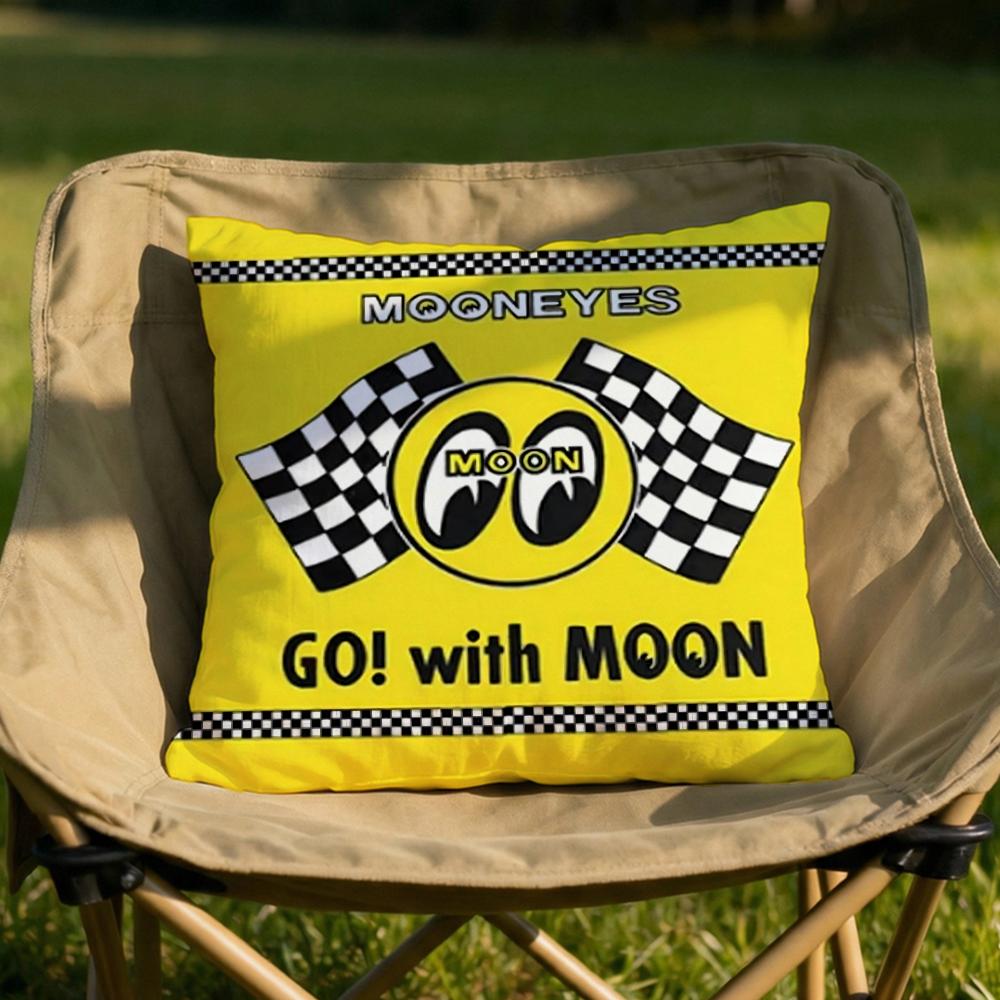 Cute Cartoon MMooneyes Cushion Cover Soft Reversible Durable Pillow Cover MultiScene Use for Home Car Daily Comfort