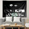 Inside No Print Tapestry, Backdrop, Easy Setup, Ideal for Bedroom, Office & Living Room, with Aesthetic Wall Hanging Decor.