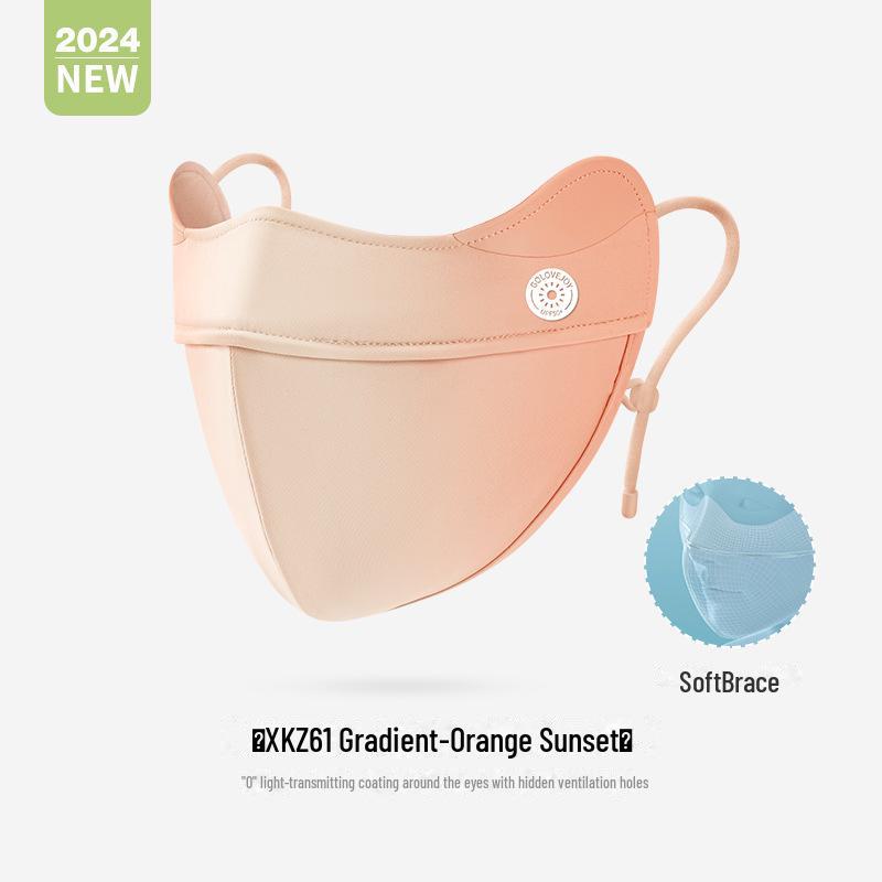 Women's Sun & Dust Protection Mask, Breathable, Ear-Hanging, Anti-Fog, UV & Eye Shield - XKZ42