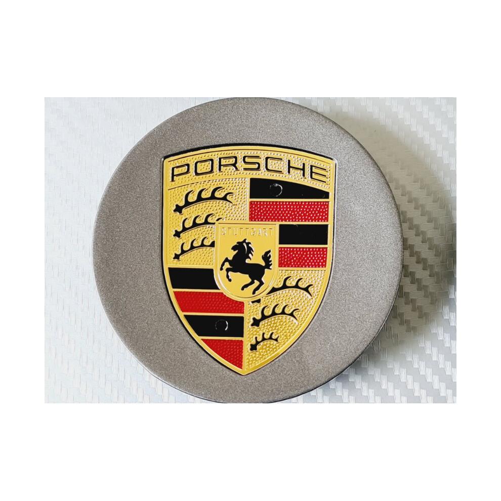 4pcs Porsche Wheel Centre Caps - 76mm - Grey