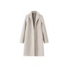 Women Fashion Solid Open Stitch Long Trench Coats Vintage V-Neck Full Sleeves Female Chic Lady Outfits