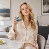 Glass Drinking Cup with Whale Print and Gold Rim Stemless Tumbler Suitable for Juice and Beverage Serving At Home or Office