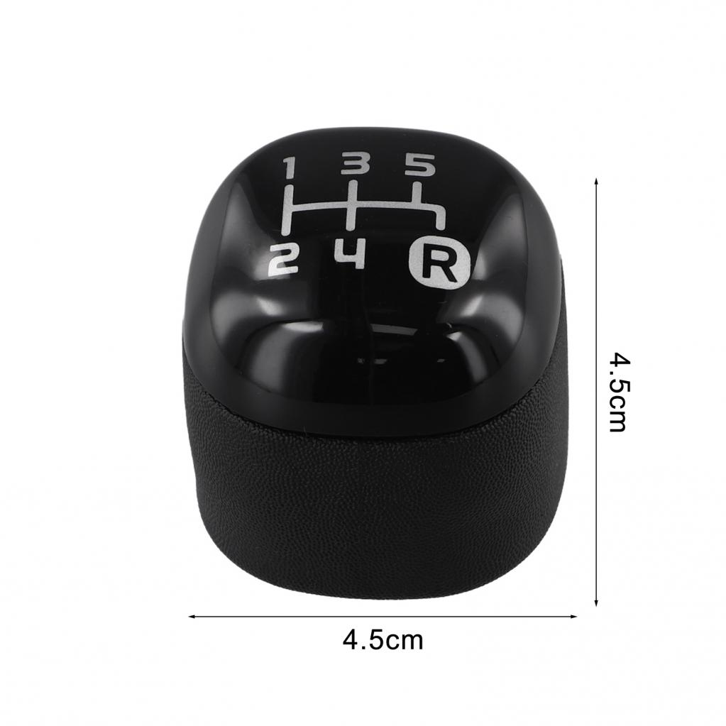 For Fiat For Panda Gear Knob Textured Grip Black 5 Speed Shift Pattern
