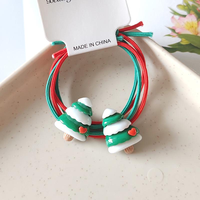 2024 Christmas Santa & Reindeer Hair Ties - High Elasticity (2-Pack)