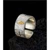 Adjustable Open Ring Men Women Vintage Geometric Finger With Tian Dao Chou Qin Motif