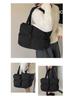 Autumn/Winter Plaid Nylon Padded Tote: Casual, Versatile, Large Capacity Shoulder Handbag