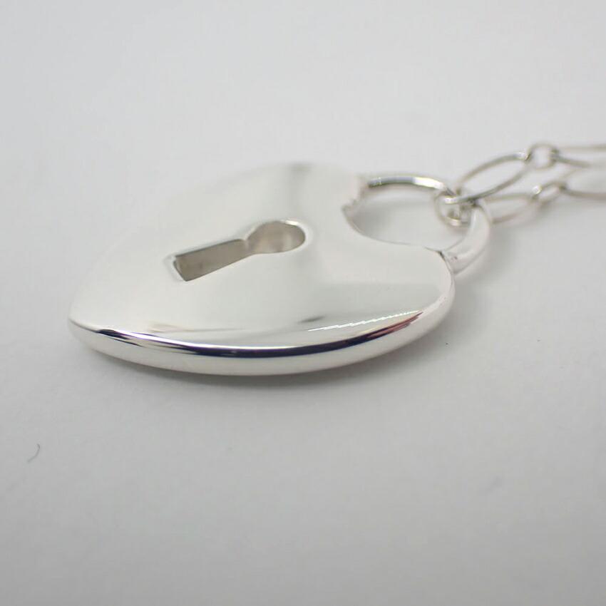 [Pre-owned] TIFFANY 925 Keyhole Heart Pendant Necklace J112-5