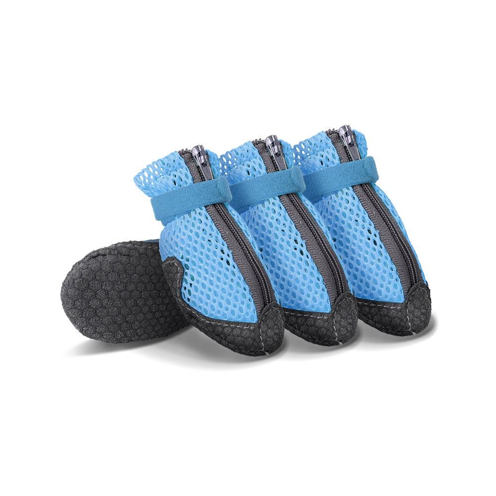 Reflective Breathable Mesh Dog Shoes - Non-slip, Wear-resistant Soles for Small and Medium Breeds