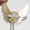 Unisex Steampunk Brooch Vintage Metal Pin with Gear And Wing Mechanical Scarf Lapel Pin for Women Men