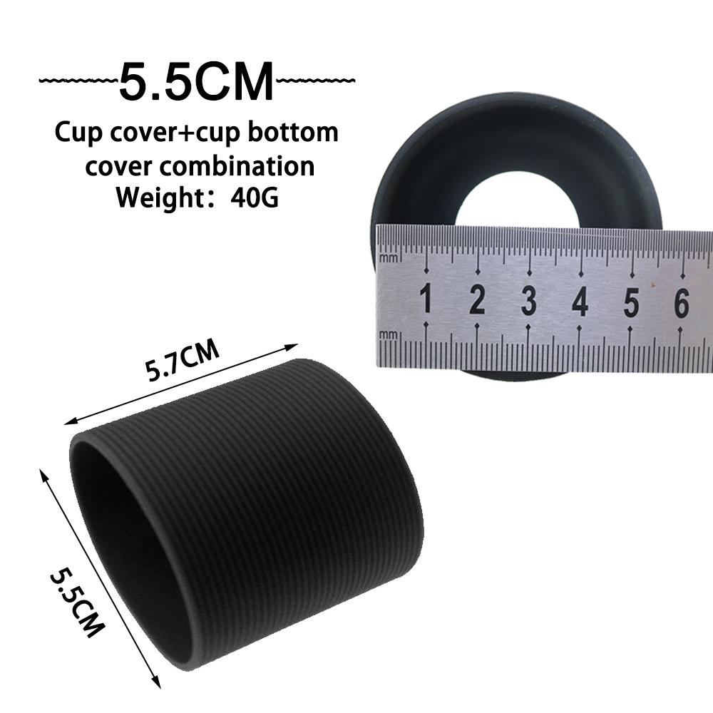 2Pc/Set 5.5cm 15 Colour Threaded Soft Silicone Cup Sleeve Bottom Heat Insulated Resistant Ring Sheath Anti Slip Good Toughness