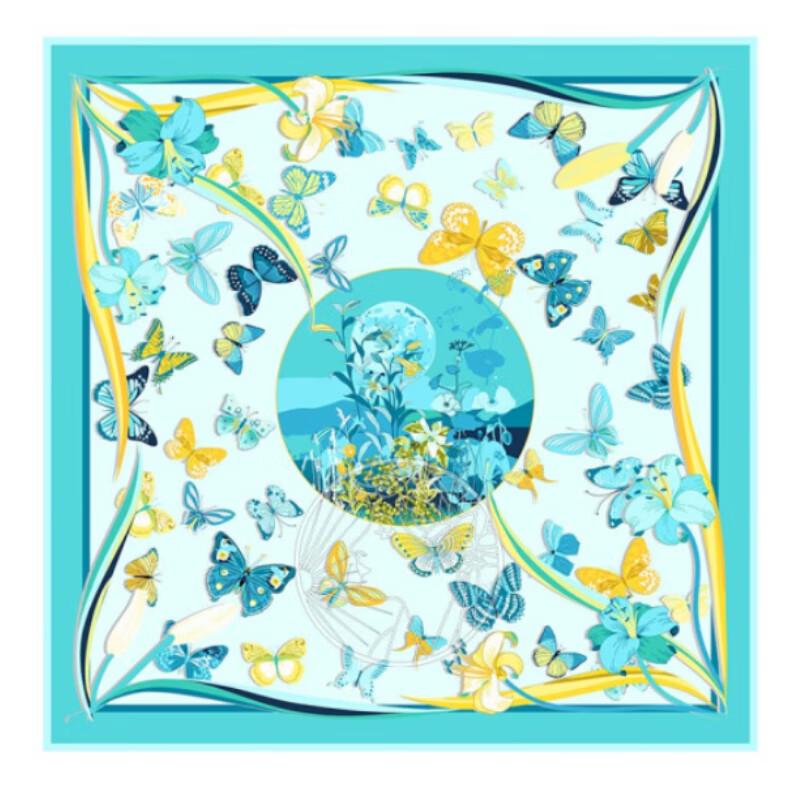Aurora Midsummer Night's Dream Silk Scarf & Art Umbrella Set