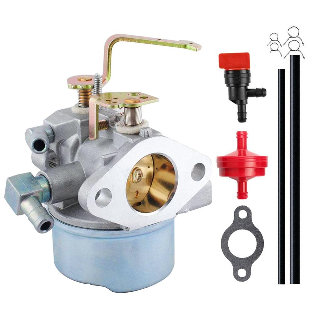 For Tecumseh 640152 Carburetor for 8HP 10HP Engines HM80 HM90 HM100 Complete Tune Up Kit with Fuel Pipe Clamps Fuel Filter