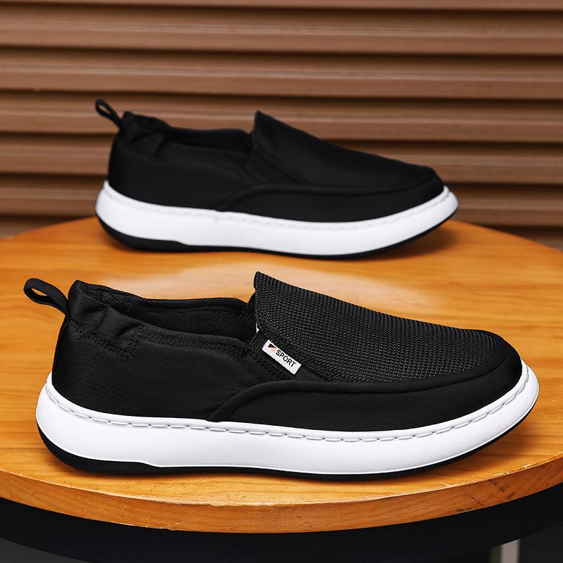 Men s Shoes, Breathable in Summer, One Foot Lazy Shoes, Casual and Versatile Canvas Shoes, Men s Work and Leisure Board Shoes 39