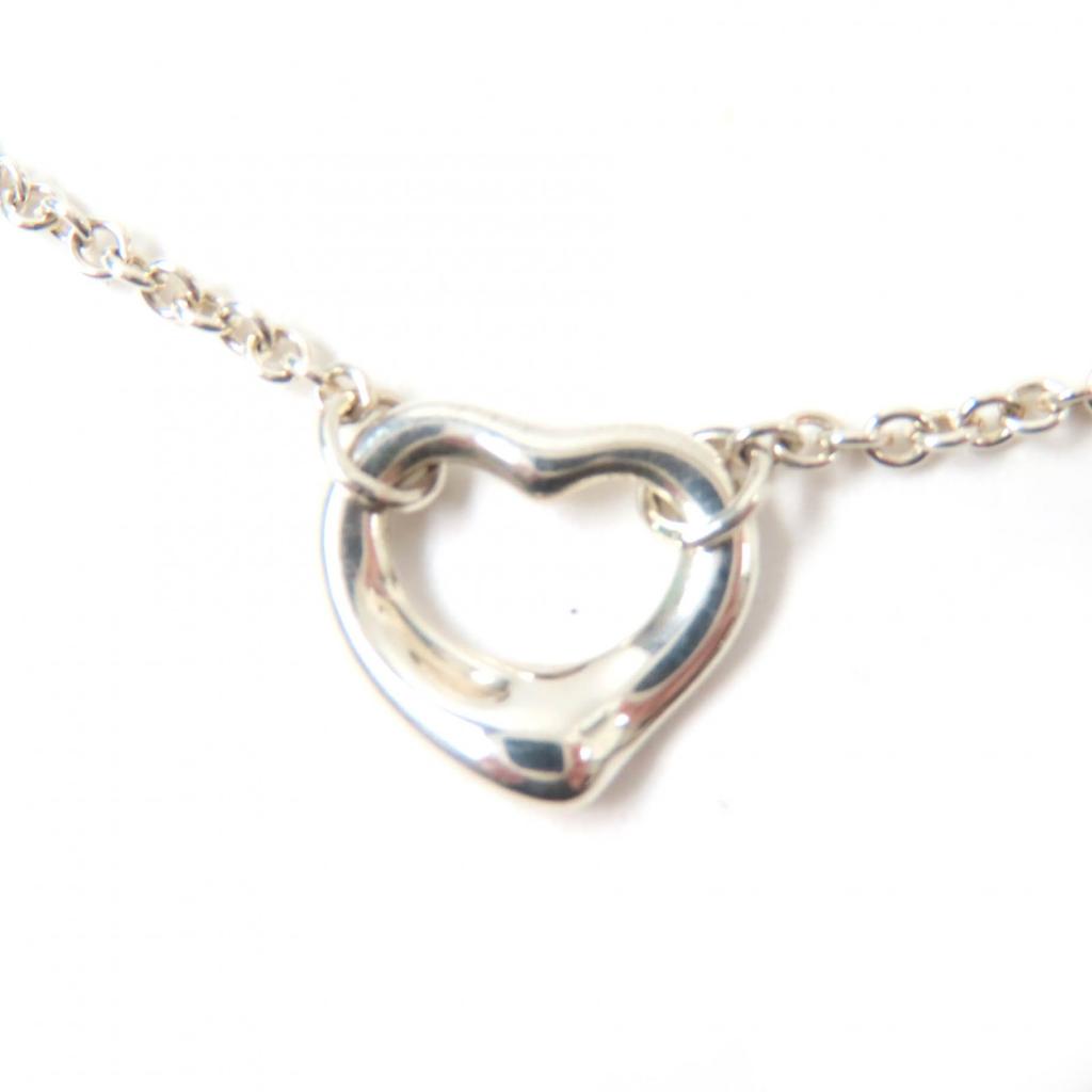 Great TIFFANY&Co. Bracelet Open Heart 5P Silver SV925 Women Used