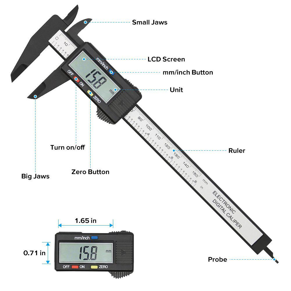 Digitaler elektronischer Messschieber Mikrometer Digitales Lineal Messwerkzeug