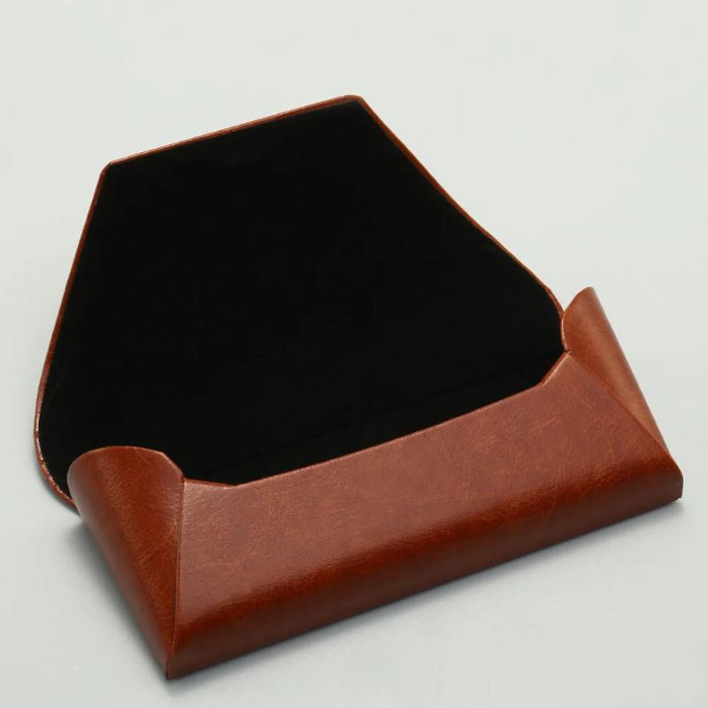 Leather Glasses Case Portable Men Women Sunglasses Myopia Presbyopia Storage Box Anti-Pressure Eyeglasses Case