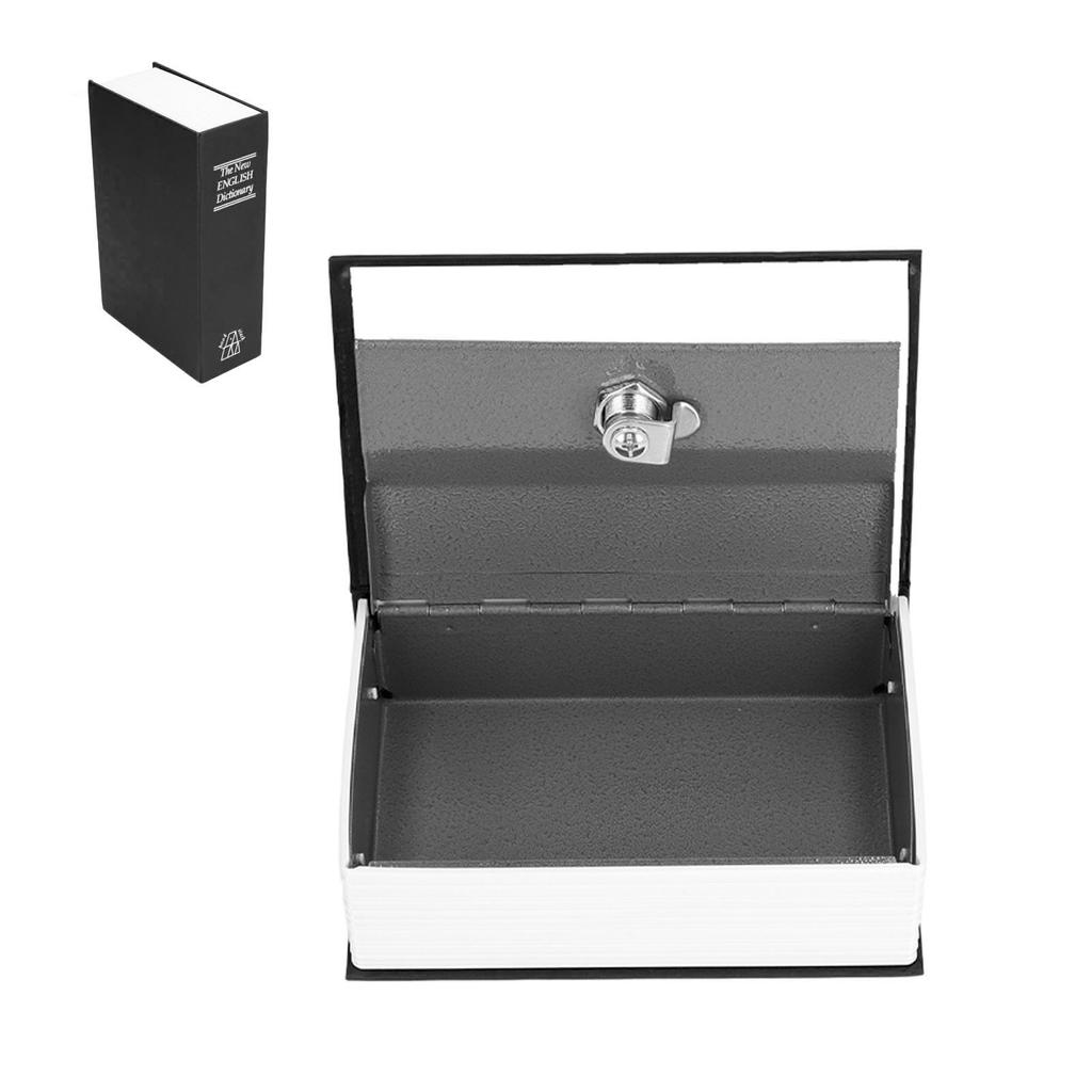Safe Box Simulation Book Shape Decorative Storage Money Case for Bedroom Living Room OfficeBlack