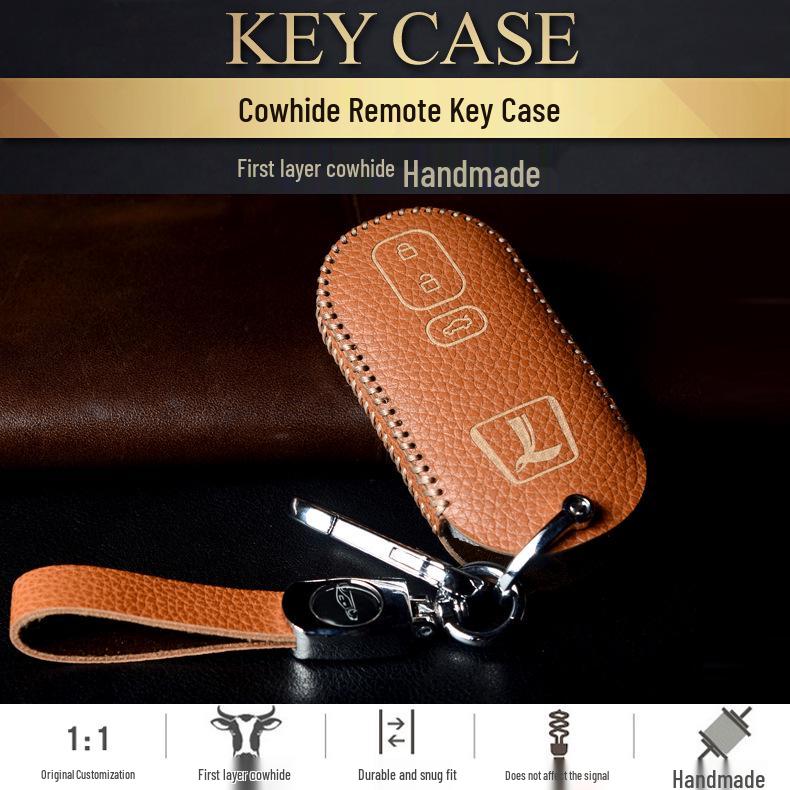 Genuine Leather Key Protector for Luxgen U7/MPV Big 7 and U6 Na 5/S5