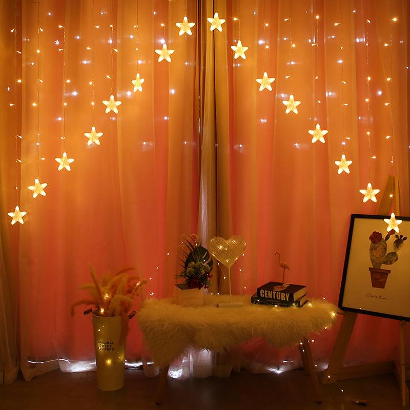 Samsung LED Curtain String Lights - Stars & Moon Decoration for Festivals